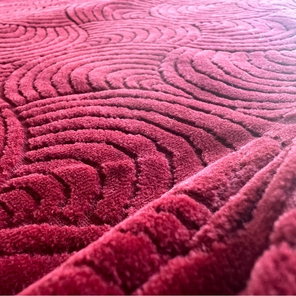 SHORE Women's Red Terry Cloth Wave Textured Button Down Shirt Coverup NWT S - Picture 6 of 10